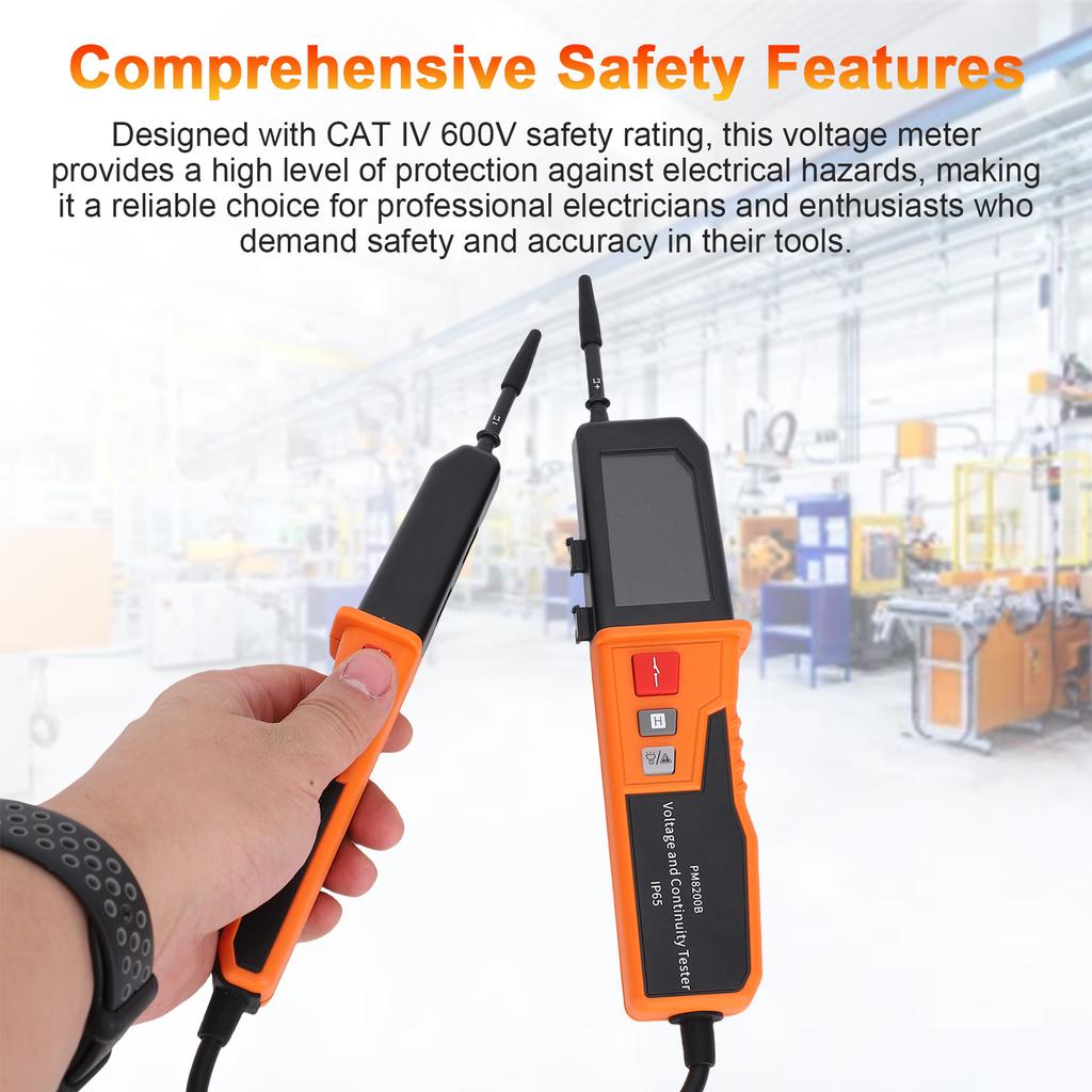 Voltage and Continuity Tester, 12V 1000V AC DC Auto Ranging, Multifunctional Waterproof Digital Circuit Tester,