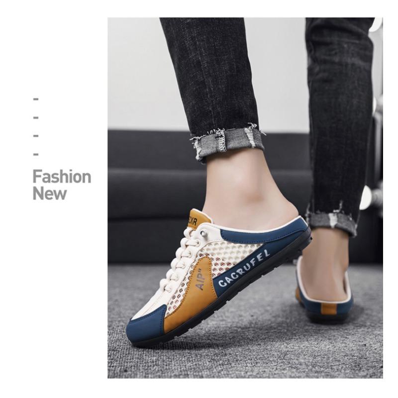 Men Plus Size Breathable Closed Toe Casual Slides Beach Summer Shoes