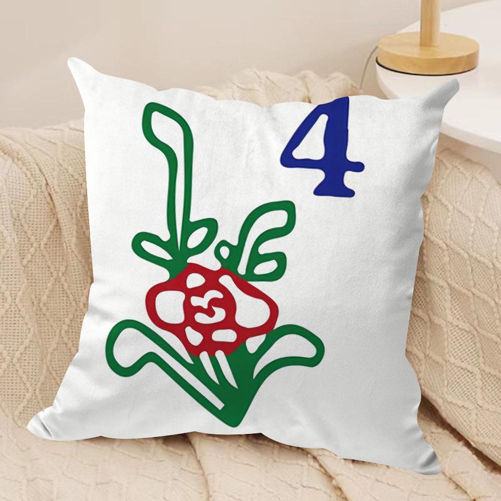 Cute Mahjong Cushion Cover Pillowcase Ultra Soft Skin Friendly Fabric Cloud Like Comfort & Concealed Zipper