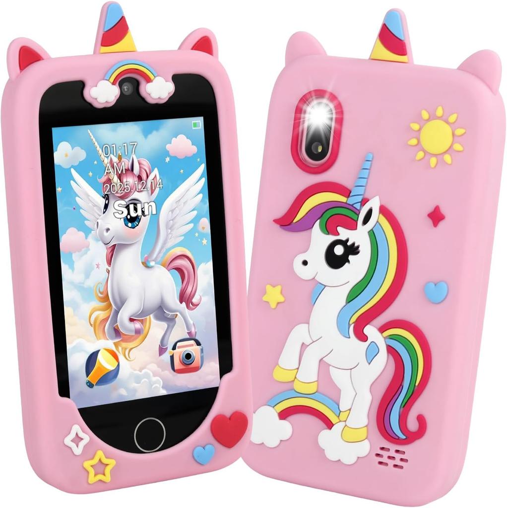 4.0'' Kids Smartphone Touch Screen 1G+8G Leaning Puzzle Game For Children Dual Cameras Children Birthday Gift Phone Toy 1200Mah