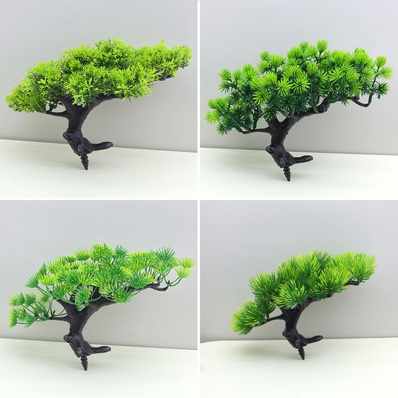 Simulation Pine Needles Pine Branches And Leaves Beauty Pine Welcome Pine Tree Pot Chinese Landscape Accessories