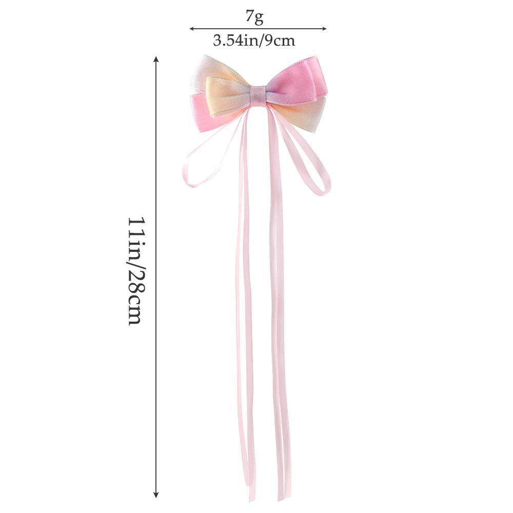 Gradient Bow Tassel Hairpins New Chinese Style Children Sweet Girls Lovely Hair Clips Women Barrettes Hairgrips Hair Accessories