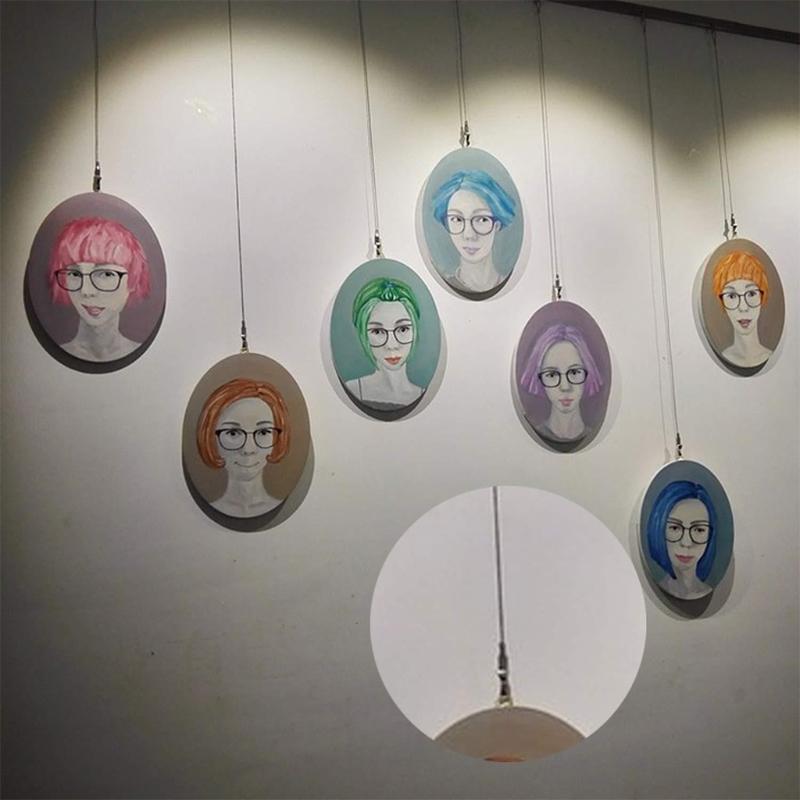 2m/78.74'' Adjustable Heavy Duty Stainless Steel Wire Rope Frame Hanger Rope