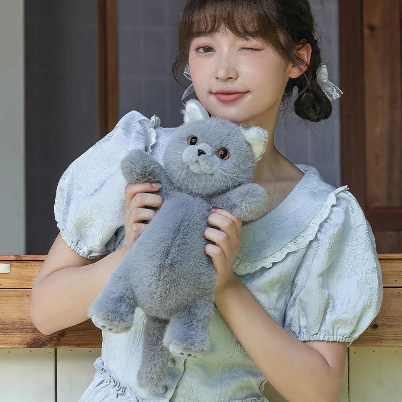 Pure Handmade Plush Cat Backpack Trendy And Cute Cat Shoulder Bag For Womens Exquisite Birthday Gifts For Girls Storage Bags