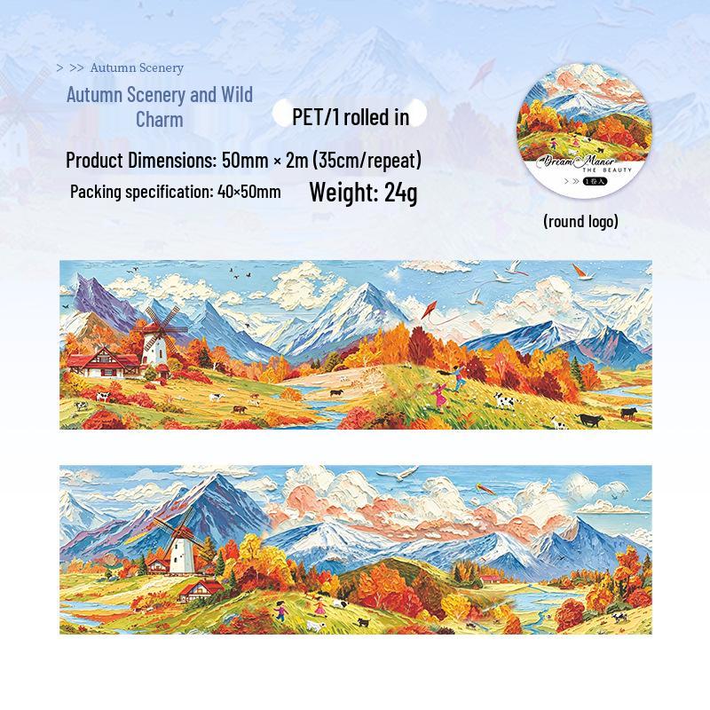 Fairytale Dreamy Scenery PET Tape: Dreamy Manor Series Decorative Stickers