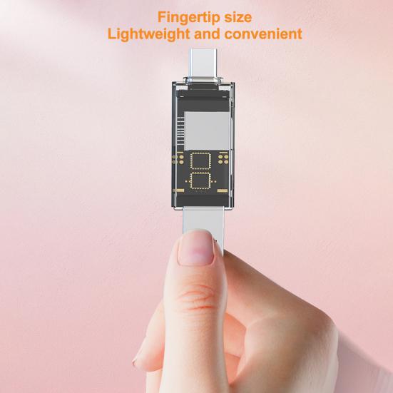 USB 3.0 Typ-C 2-i-1 Kortläsare Höghastighetsdataöverföring Plug And Play OTG-anslutning SD-kortadapter