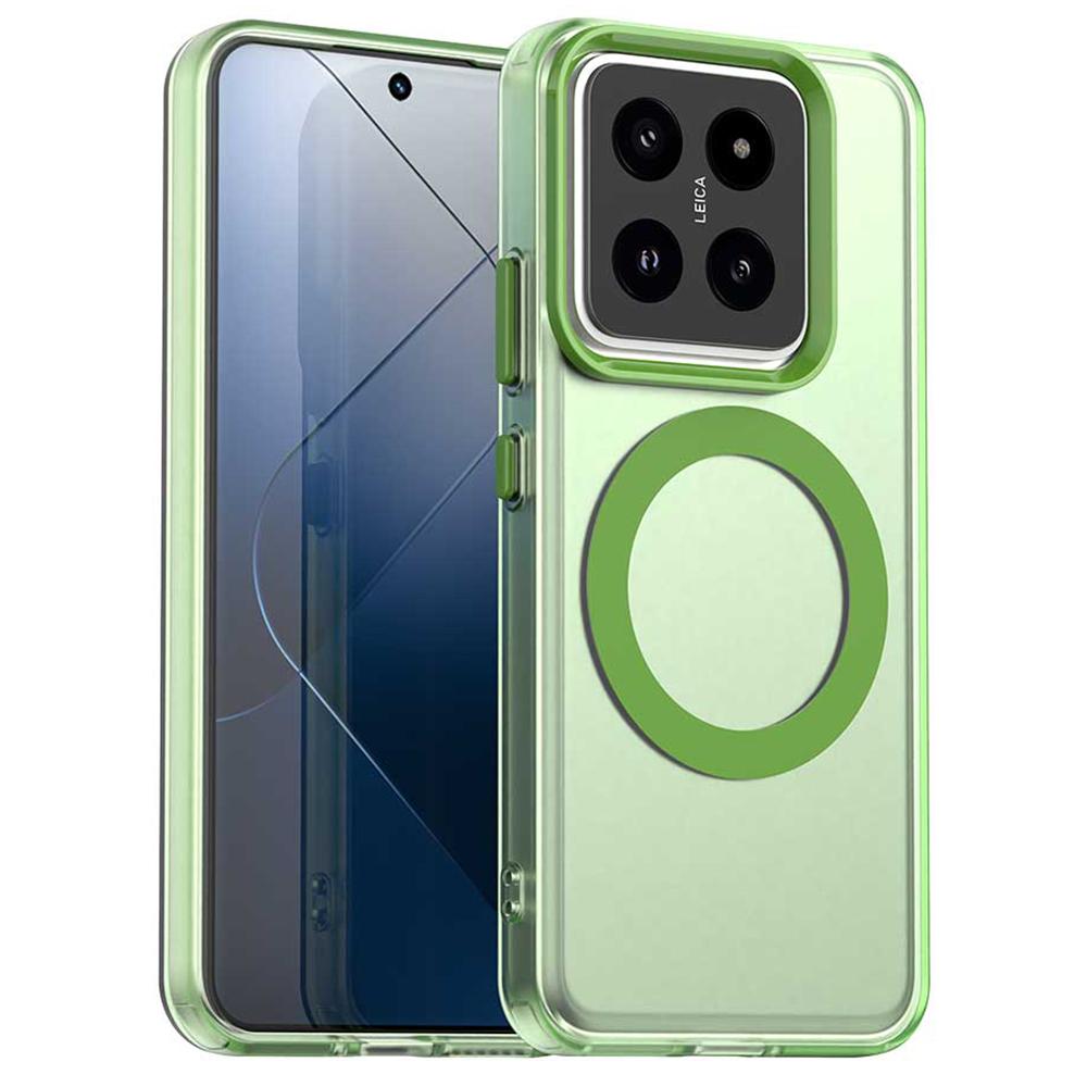 Für Xiaomi 14 Hülle Kompatibel mit MagSafe PC+TPU+PET Anti-Sturz Handyhülle