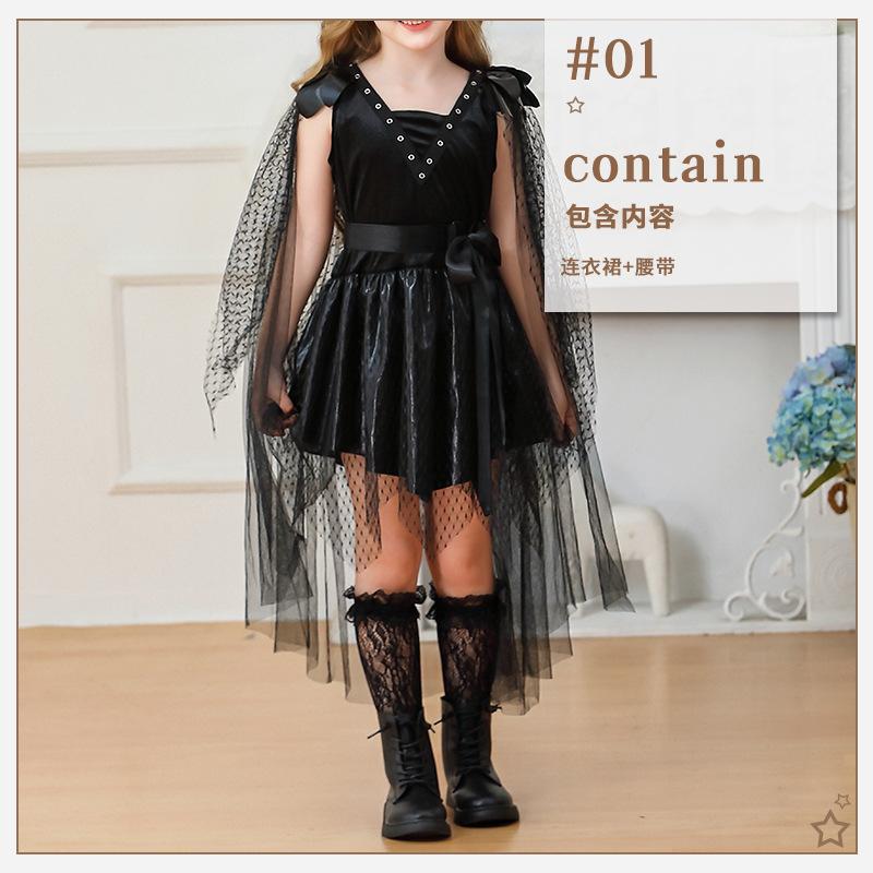 Halloween Children's Costume Witch Dress Stage Dress Up Children's Devil Vampire Witch Dress
