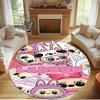 Labubu Print Round Rug, Washable Floor Carpet, For Entryway Dorm Laundry Room Office Study, Home Decor Birthday Christmas Gift