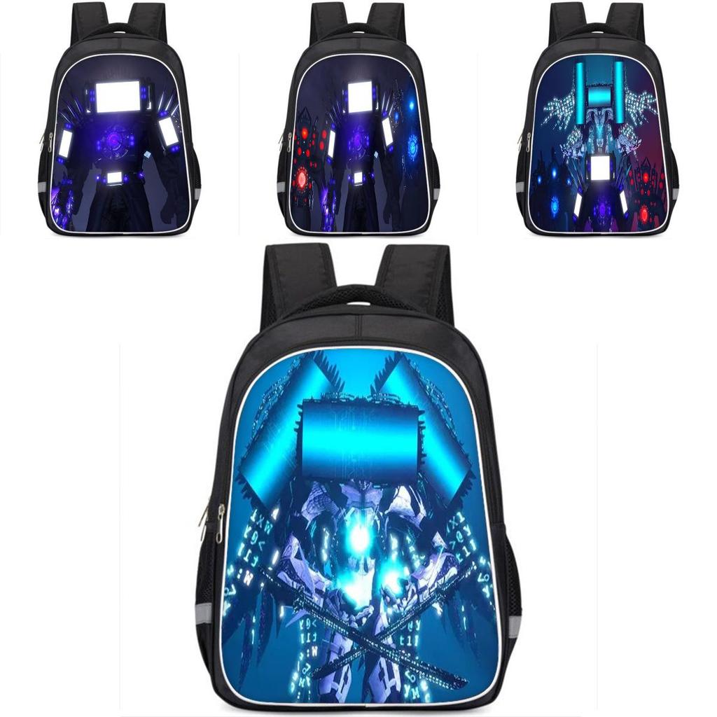 Vibrant Cartoon Character Backpack For Kids Stylish Oxford Cloth Large Capacity