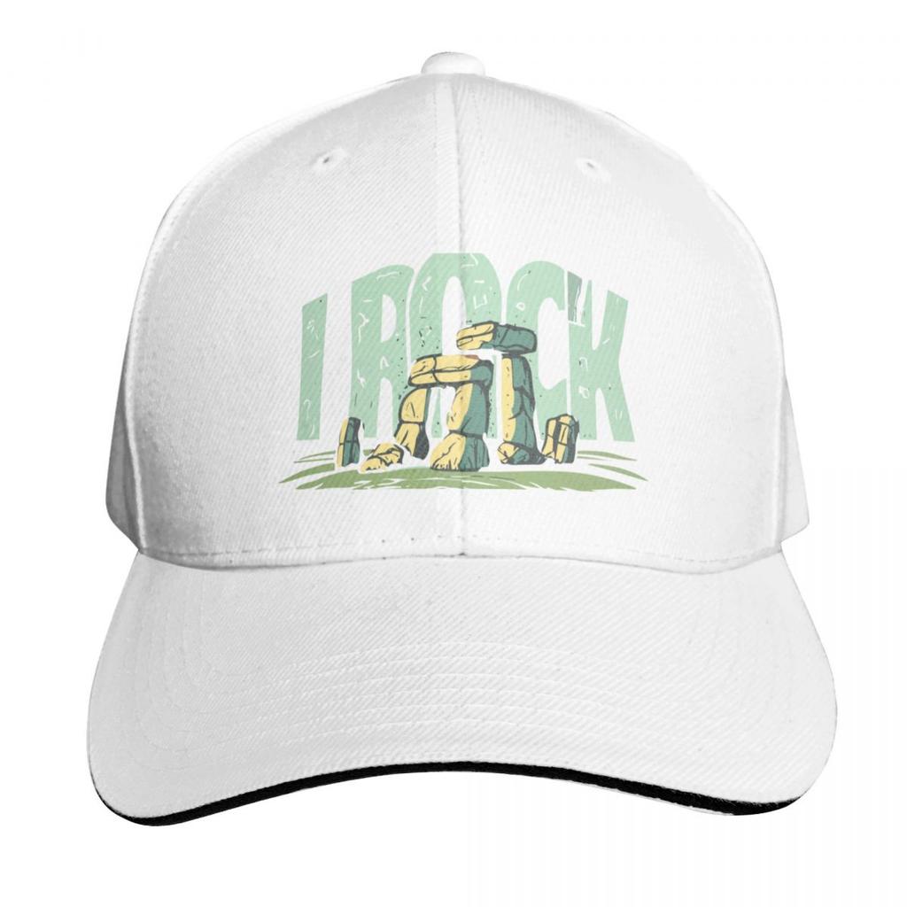 I Rock Stonehenge Stones Historical Design Baseball Cap Thermal Visor Tea Hat Rugby Sailor Cap for Unisex Women Unisexs