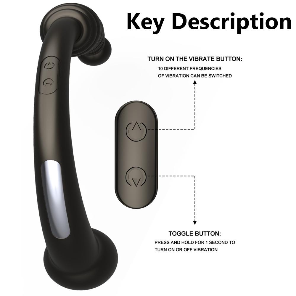 Double Head Beaded Vibrator Silicone G-Spot Vibrating Massager Female Dual Use Anal Plug Adult Toy