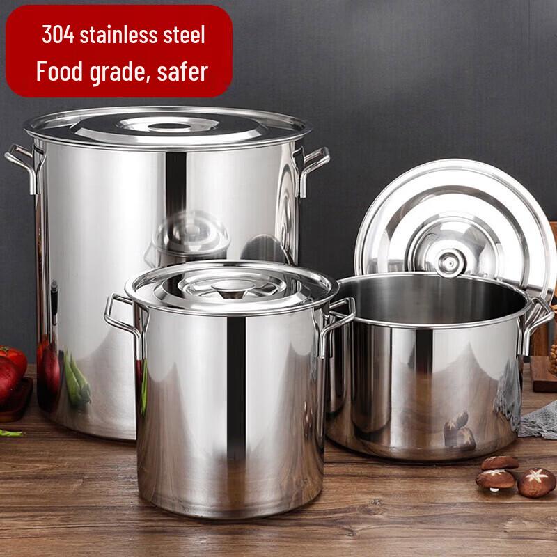 304 Stainless Steel Commercial Stockpot with Lid