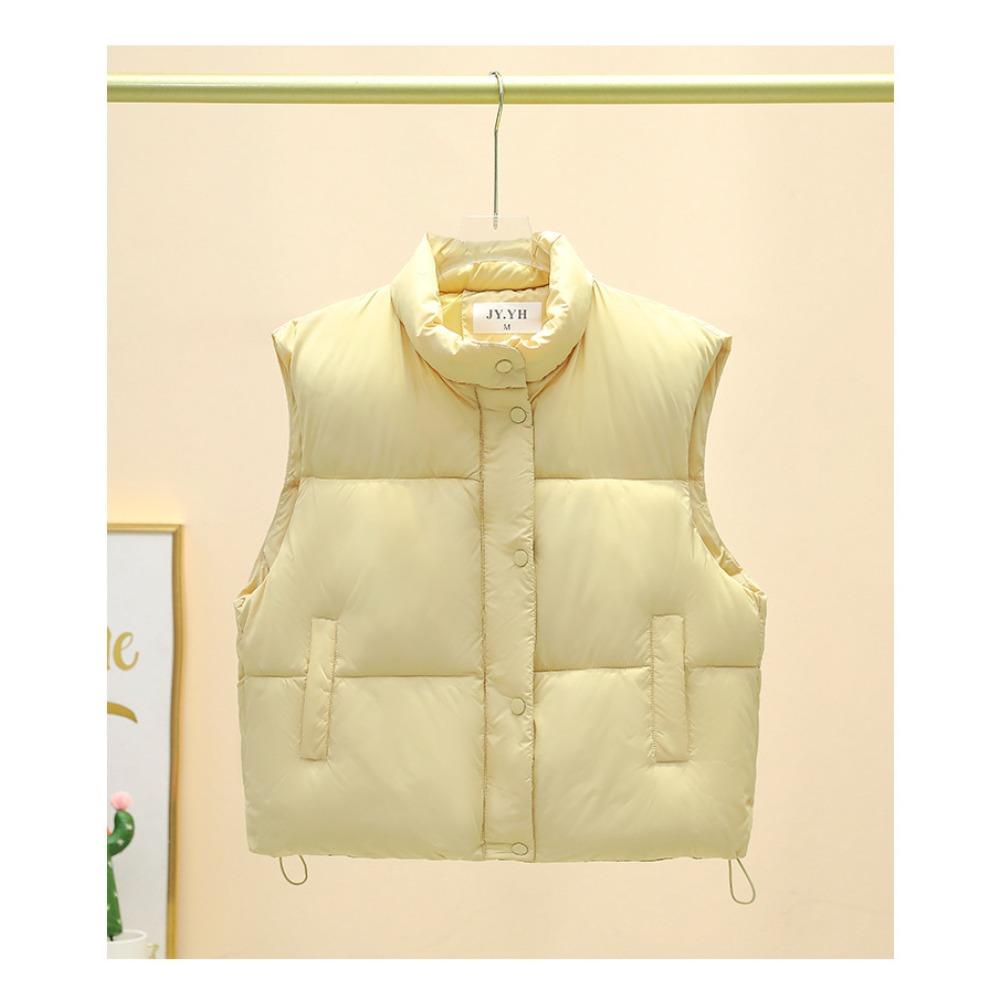 Autumn and winter new Korean version short stand-up collar vest foreign loose versatile vest cotton jacket