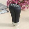 6 Speed Car Gear Stick Shift Knob Shifter Lever Leather Black Universal Manual