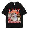 I Eat Microplastics Funny Cat Meme Tshirt Unisex Women Fashion Oversized Tshirts Casual Cotton Loose Shortsleeved T Shirts