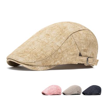 Spring Summer Beret Retro Cap Men Outdoor Sun Hat Women Flat Top Newsboy Hat