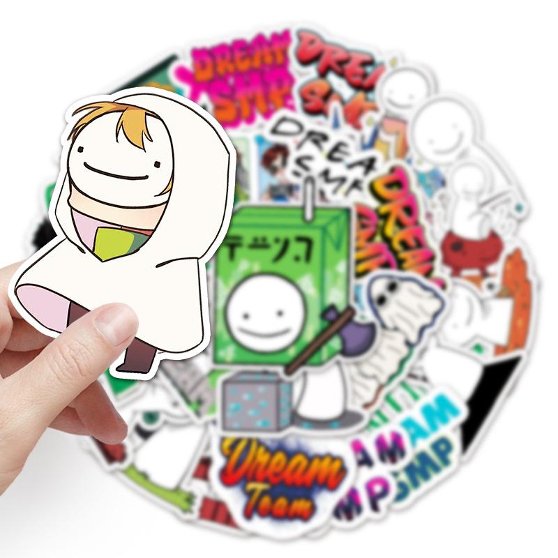 50 Photos Dream Smp Cartoon Personalized Game Creative Guka Laptop Suitcase Car Refrigerator DIY Stickers
