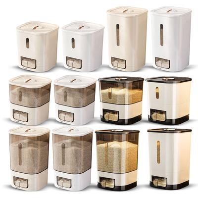 Contenant de stockage de céréales avec distributeur doseur Boîte de stockage alimentaire hermétique pour riz, haricots, céréales et produits secs Organisateur de cuisine