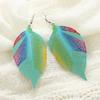 Women Fashion Creative Bohemian Multicolor Leaf Pandant Earrings Gifts