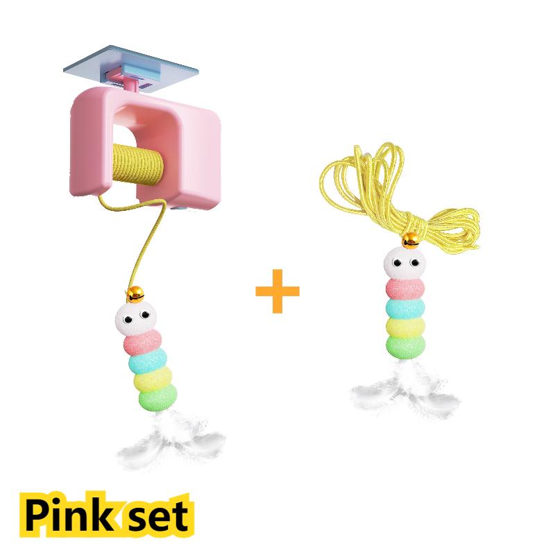 New Electric Interactive Smart Cat Toy Self-Entertainment Pet Cat Stress Relief Toy Automatic Door Hanging Elastic Rope Cat Toys