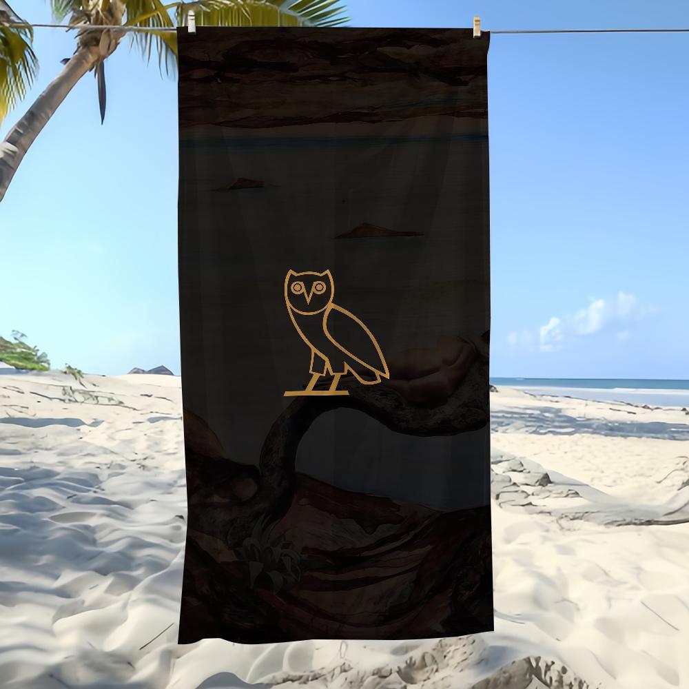 D-DrakeS O-Ovo O-Owls Towel Textile Bathrobe Beach Quick-Drying Lightweight Portable Camping Swim Pool Travel