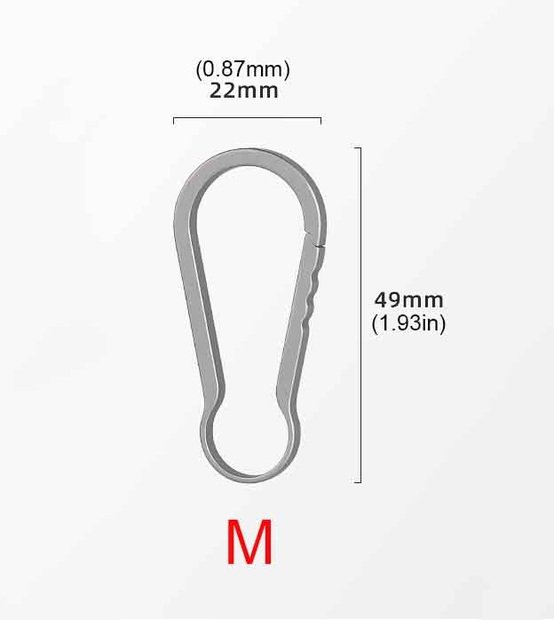 Mini Titanium Alloy Simple Keychain Connection Key Ring Quick-hang Buckle Simple Clasp Horseshoe Hanging Buckle Keyring EDC Tool