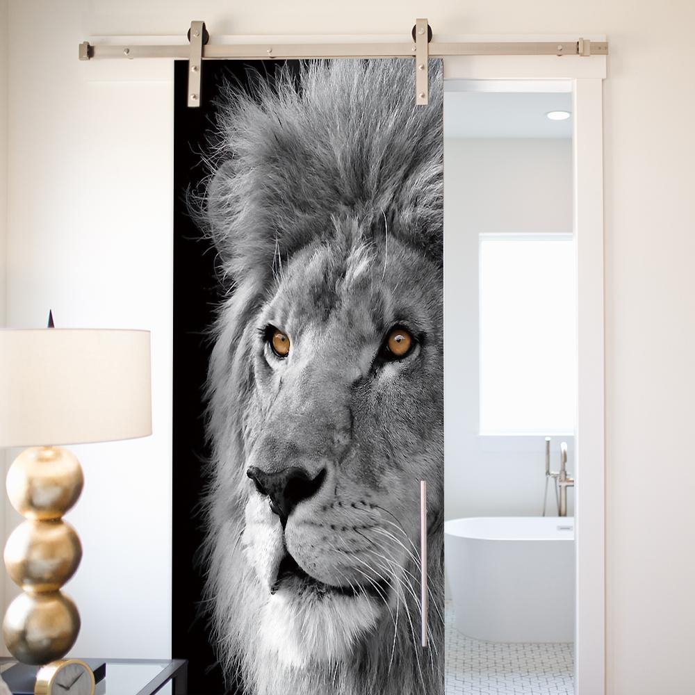 3D Forest Scenery Door Sticker - Removable Vinyl Mural, Nature Pathway Adhesive Door Wallpaper for Home Decor