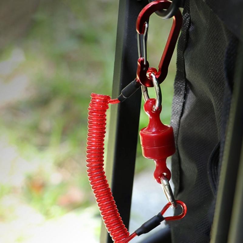 Secure Tool Holder Magnetic Carabiner Elastics Cord for Hiking Accessories Quickly Release Mechanism