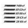 New SDrive 20i 25i 28i 30i 35i 40i 50i 20d 30d 35d 40d 50d Car Rear Trunk Fender Emblem Badge Sticker For X1 X3 X4 X5 X6 X7