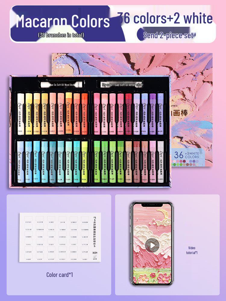 Super Soft Oil Pastel Set with Brush & Scraper Tools - Perfect Crayons for Kids' Birthday Gifts & DIY Projects