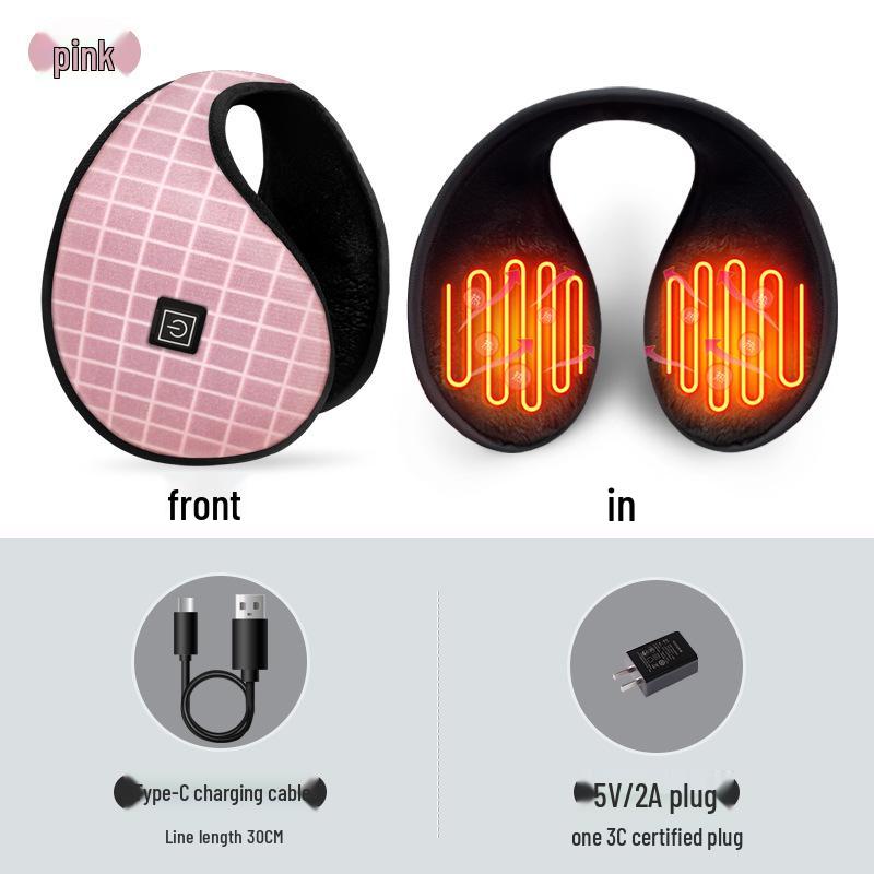 

Утепленные наушники из углеродного волокна с подогревом для зимних поездок на мотоцикле и электромобиле розовый