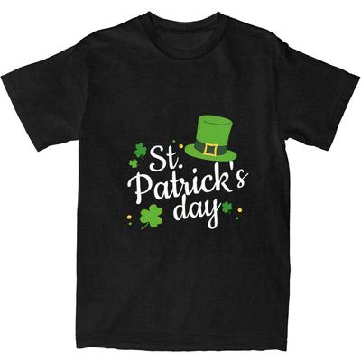 Men T-Shirt St Patricks Day T-Shirts Popular Irish Celebration Summer Tees Streetwear Casual Cotton Tops Birthday Gift
