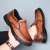 Solid Color Fashion Casual Shoes for Men 2026 New Designer Big Size Loafers Male Breathable Soft Sole Genuine Leather Shoes Man