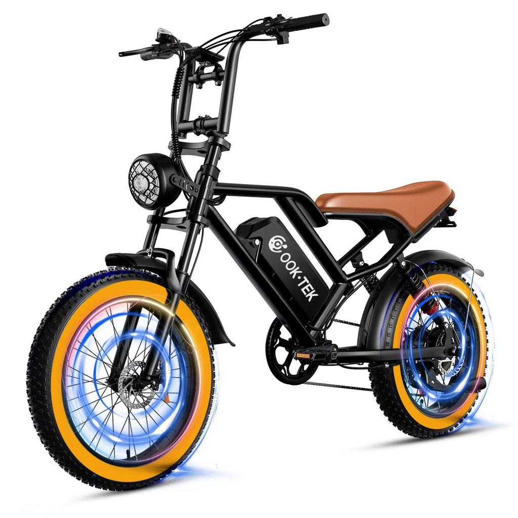 Bici Elettrica Fat Tyre OOK-TEK S8, Batteria 48V 17.5Ah, Full Suspension