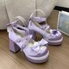 High-heeled Japanese Lo Shoes Waterproof Table Lolita Shoes Small Leather Shoes Sweet Fairy Cute Lolita Shoes Soft and Cute