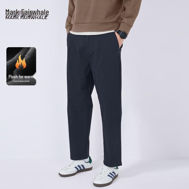 Mark Fairwhale Men's Fleece-Lined 98% Cotton Straight-Leg Casual Pants