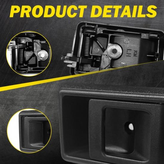 2x Black Interior Door Handle Armrest For Toyota Tacoma Coralla EOOC EOOK