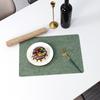 Light Luxury Leather Placemat Hotel Double-sided Embossed Square Dining Table Insulation Mat Waterproof and Oil-proof Placemat Bowl Mat Tableware
