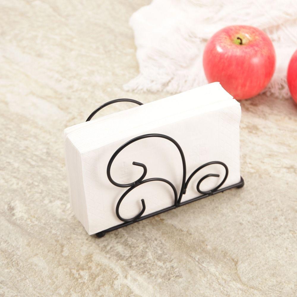 Freestanding Metal Napkin Holder Space-Saving Table Paper Organizer Tissue Storage Rack  Indoor