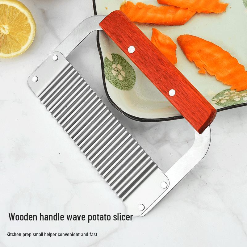 Stainless Steel Wave Blade Potato Slicer & Vegetable Cutter – Wolf Tooth Design