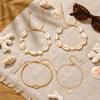 Summer Beach Acrylic Shell Starfish Woven Anklet For Women Men Bohemian Ocean Star Tassel Ankle Bracelet Vacation Foot Zircon