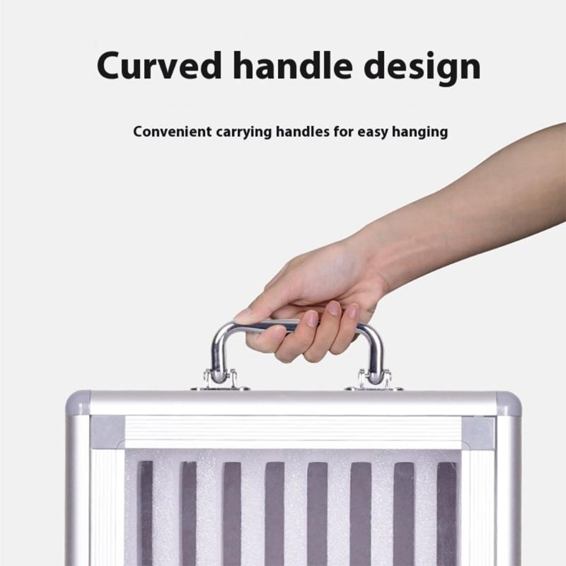 Klassrumstelefonförvaringsskåp Väggmonterad Genomskinlig Dörr Flera Fack Aluminiumlegering Mobil Enhetsorganisatör
