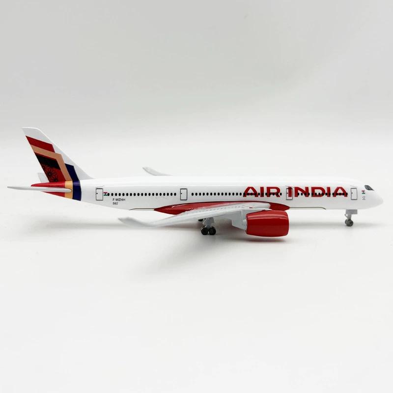 Plane Model Airplanes Airbus A350 20cm Aircraft Model India Air Metal Replica Alloy Material Aviation Simulation Decoration
