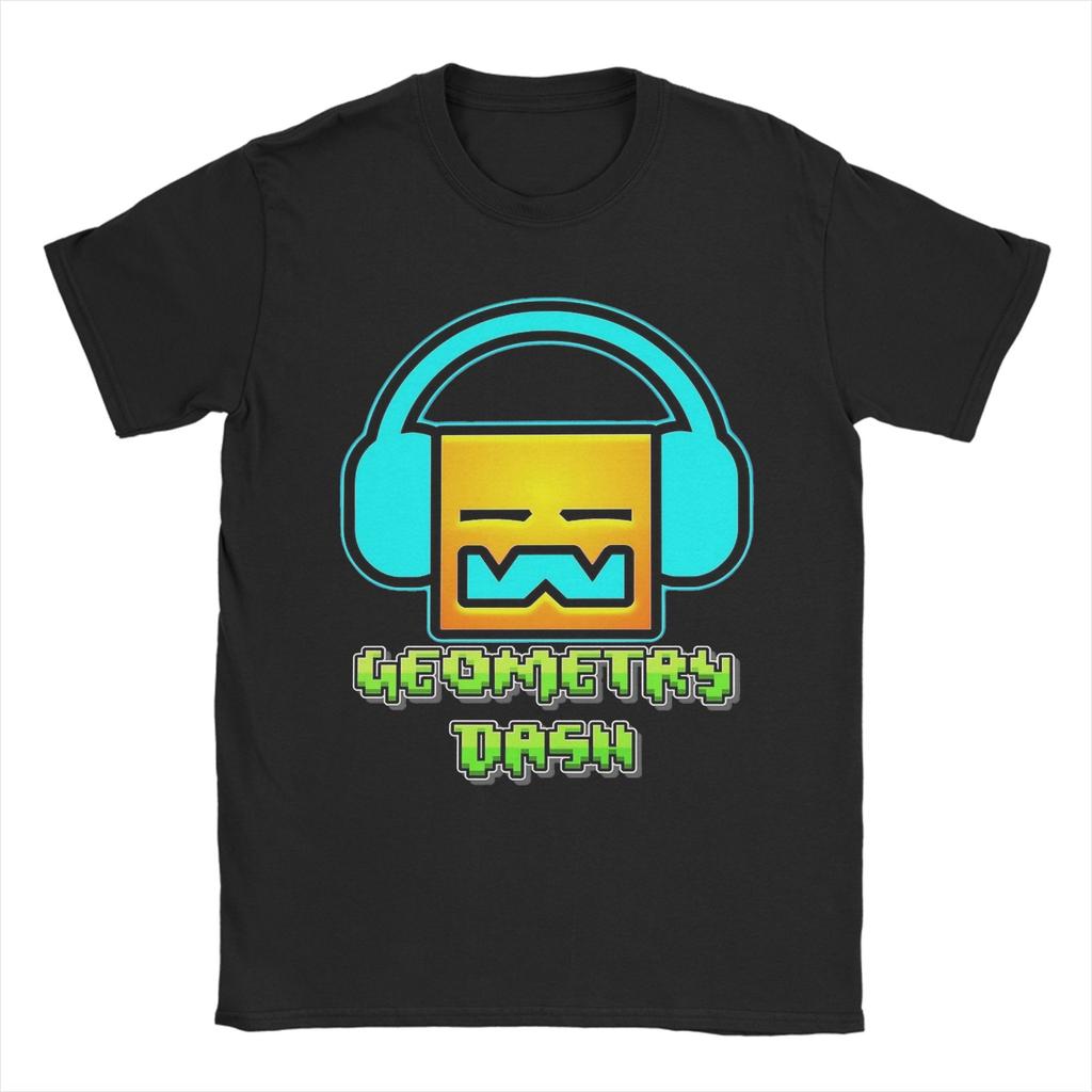 T-shirt Unisex Unisex Runner Geometry Dash Gioco Divertente 100% Cotone Magliette Manica Corta Geometric Dash T-shirt Girocollo Abbigliamento Estate