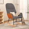 Vidaxl Rocking Armchair, Light Grey, Upholstered In Fabric