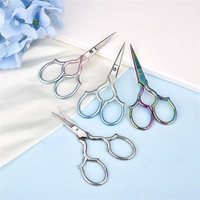 MIni Tailor Scissor Pointed Shape Sewing Stainless Steel Small Embroidery Craft CrossStitch Scissors U Shape DIY Home Tools