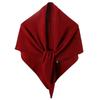 Extra großer roter Dreiecksschal aus Merinowolle - Gestrickte Stola für Damen, Wärme für Herbst/Winter