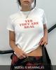 Y2K 'Yes They Are Real' Baby Tee - Vintage Inspired Crop TopWomen's