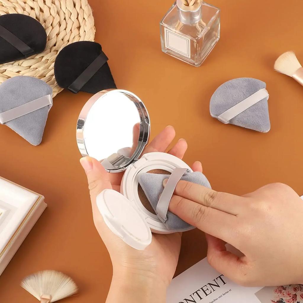 1/3/6 buc bureți de machiaj cu pudră de catifea triunghiulară pentru fața, ochi, umbră, umbră, sigiliu, instrument de machiaj pentru fond de ten